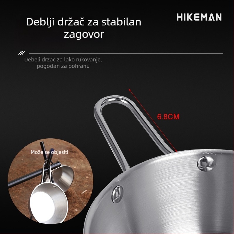 Kamping zdjela od 304 nehrđajućeg čelika – prijenosna, izolirana, težina 113–129 g, za 1 osobu, modeli LYW-400/LYW-600