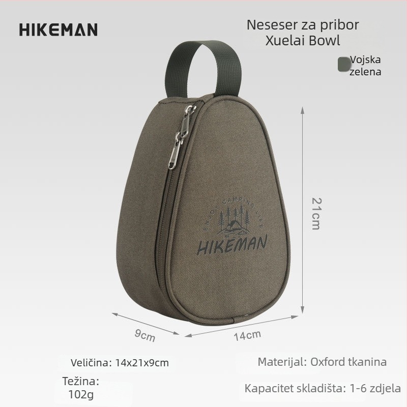 Kamping zdjela od 304 nehrđajućeg čelika – prijenosna, izolirana, težina 113–129 g, za 1 osobu, modeli LYW-400/LYW-600