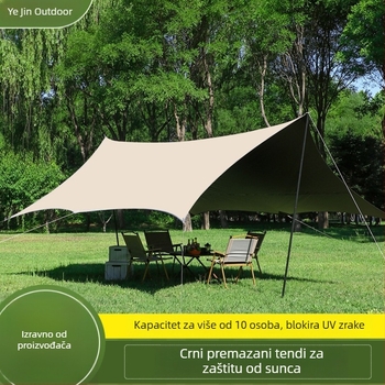 Oxfordov šator s canopy tkaninom, zahtijeva montažu, 4-sezonska upotreba, za 2–6 osobe, metalni okvir, vodootporna vanjska tkanina 1500–2000 mm