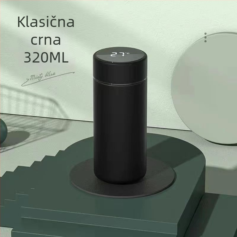 316 čelika termos šalica s pametnim upravljanjem temperaturom i prikazom temperature, veliki kapacitet, uspravni dizajn, poklon za sport i posao