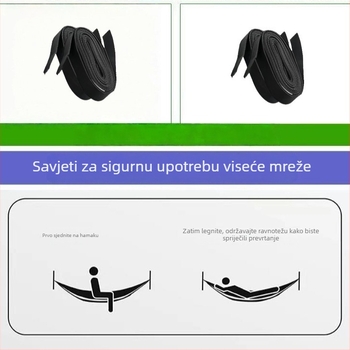 Hamak s najlonskom površinom, nosivost 300, težina 500 g, prilagodljiv