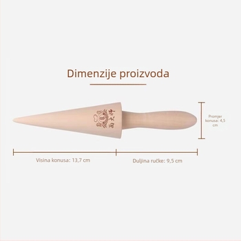 Drvena kalupa za jaja rolne i kornete sladoleda – konusni oblikovatelj za kućnu upotrebu