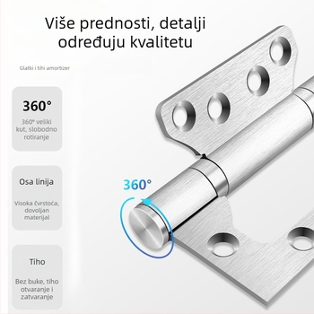 Nehrđajući čelični unutarnji šarke za vrata – tihe, protiv provale, skriveni ležaj za vrata, pogodni za ormari i garderobe