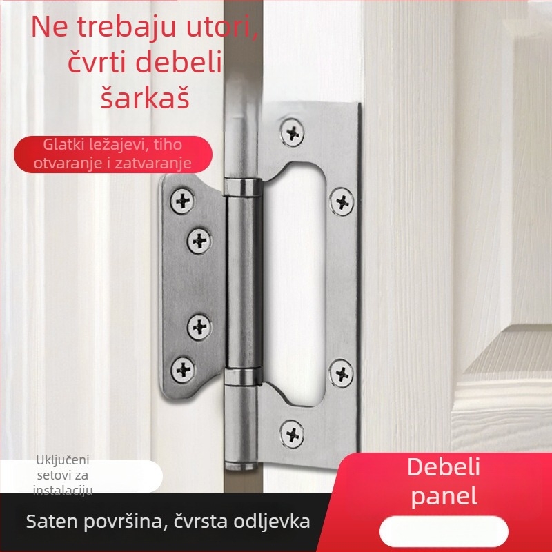Nehrđajući čelični unutarnji šarke za vrata – tihe, protiv provale, skriveni ležaj za vrata, pogodni za ormari i garderobe