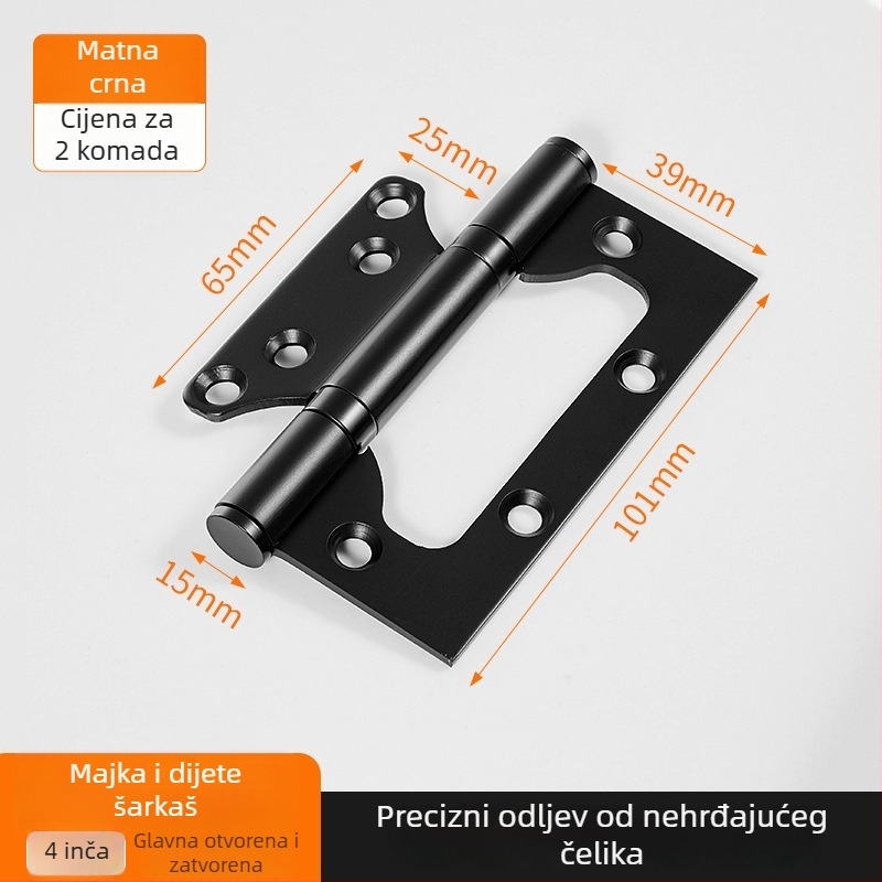 Nehrđajući čelični unutarnji šarke za vrata – tihe, protiv provale, skriveni ležaj za vrata, pogodni za ormari i garderobe