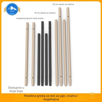 Sklopivi kamperski stol s panelom – nosač okvir i poprečna greda, od karbonskog čelika