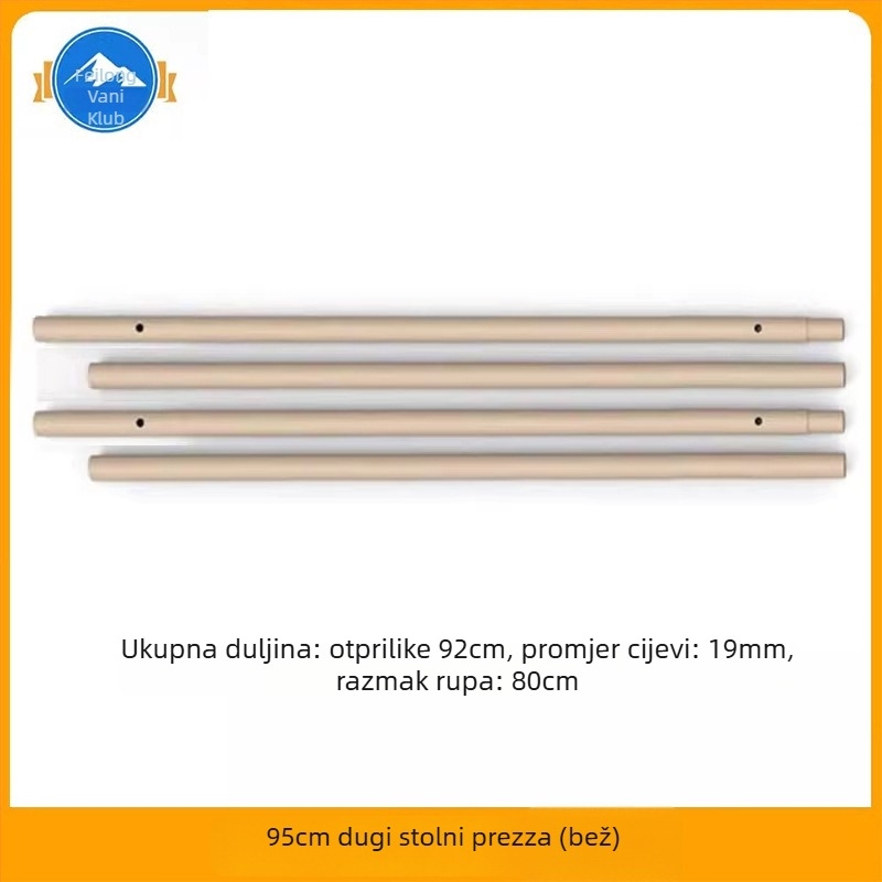 Sklopivi kamperski stol s panelom – nosač okvir i poprečna greda, od karbonskog čelika