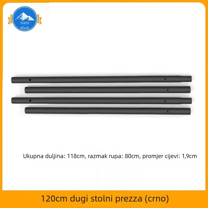 Sklopivi kamperski stol s panelom – nosač okvir i poprečna greda, od karbonskog čelika