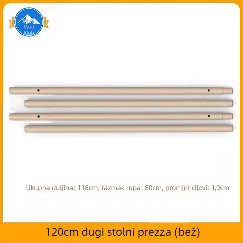 Sklopivi kamperski stol s panelom – nosač okvir i poprečna greda, od karbonskog čelika