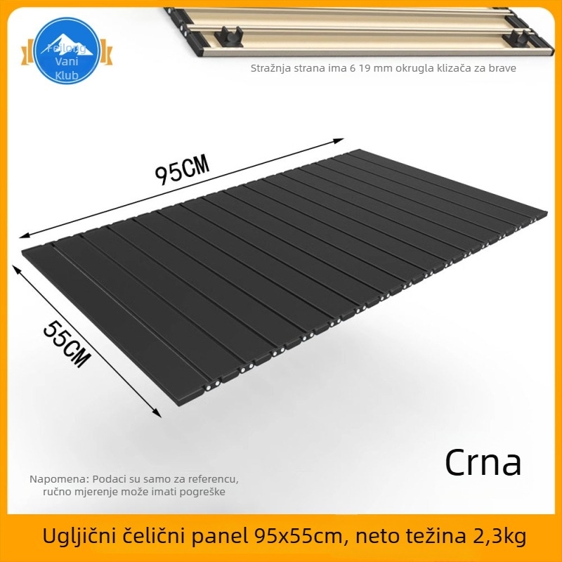 Sklopivi kamperski stol s panelom – nosač okvir i poprečna greda, od karbonskog čelika