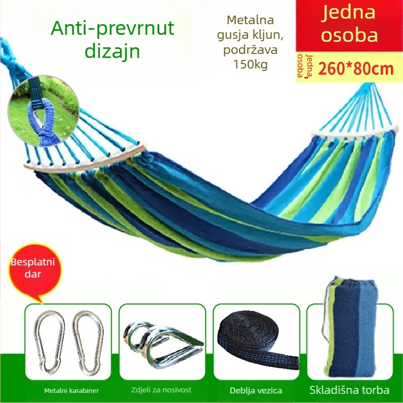 Hamak od nylona za vanjsku upotrebu; bez postolja; nosivost 300 kg; težina 600 g
