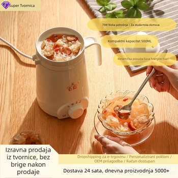 Električna šalica za grijanje s ugrađenom grijalnom pločom, marka Emperor Meal, snaga ispod 1000 W, kapacitet ispod 1 L, napajanje kabelom duljine 0,7 m, pogodna za 1–2 osobe