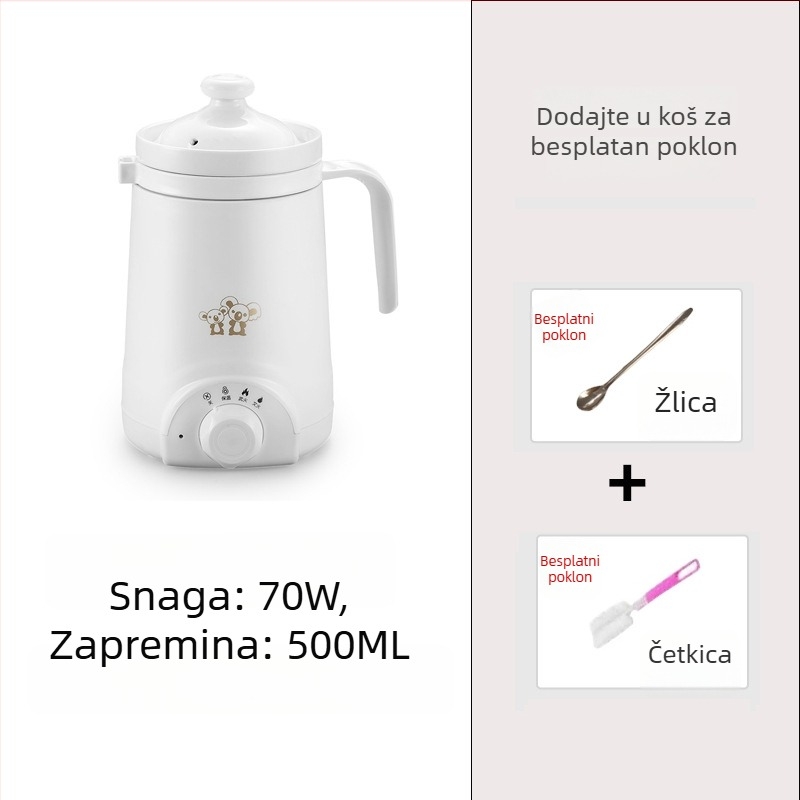 Električna šalica za grijanje s ugrađenom grijalnom pločom, marka Emperor Meal, snaga ispod 1000 W, kapacitet ispod 1 L, napajanje kabelom duljine 0,7 m, pogodna za 1–2 osobe