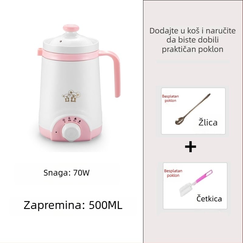 Električna šalica za grijanje s ugrađenom grijalnom pločom, marka Emperor Meal, snaga ispod 1000 W, kapacitet ispod 1 L, napajanje kabelom duljine 0,7 m, pogodna za 1–2 osobe