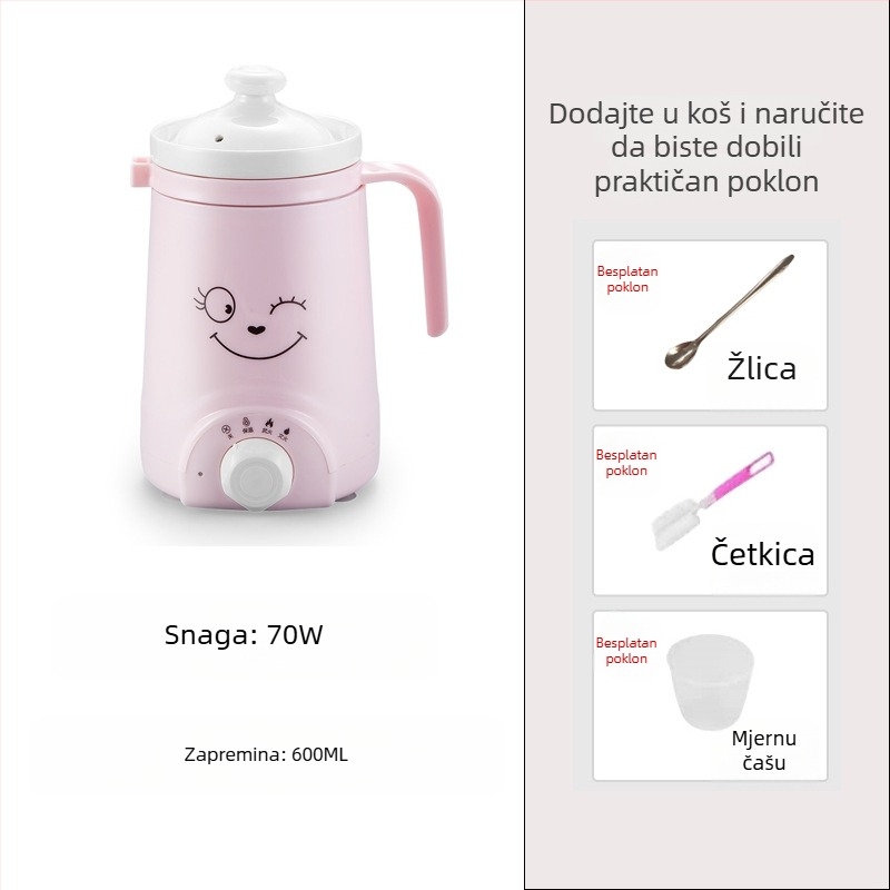 Električna šalica za grijanje s ugrađenom grijalnom pločom, marka Emperor Meal, snaga ispod 1000 W, kapacitet ispod 1 L, napajanje kabelom duljine 0,7 m, pogodna za 1–2 osobe