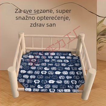 Drveno mačje ležište s ovalnim oblikom, vodootporno i otporno na vlagu, podignuta gnijezdo podloga, za sve sezone