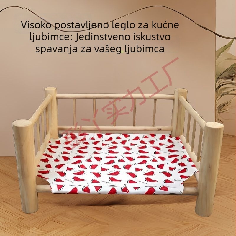 Drveno mačje ležište s ovalnim oblikom, vodootporno i otporno na vlagu, podignuta gnijezdo podloga, za sve sezone