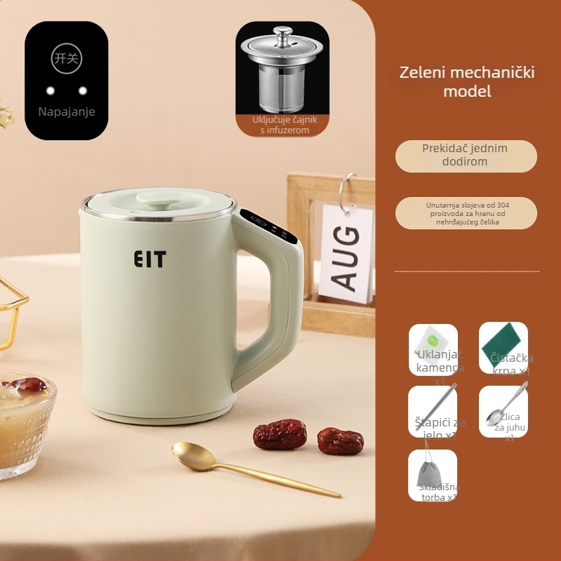 Far Light Električna šalica za zdravi čaj, 800 ml, 300 W, ugrađena grijna ploča, za 1–2 osobe