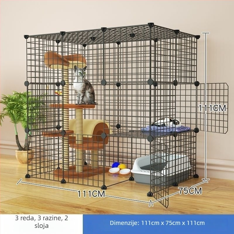 Željezni kavez za mačke za unutarnju upotrebu – gnijezdo/kavez za kućne ljubimce