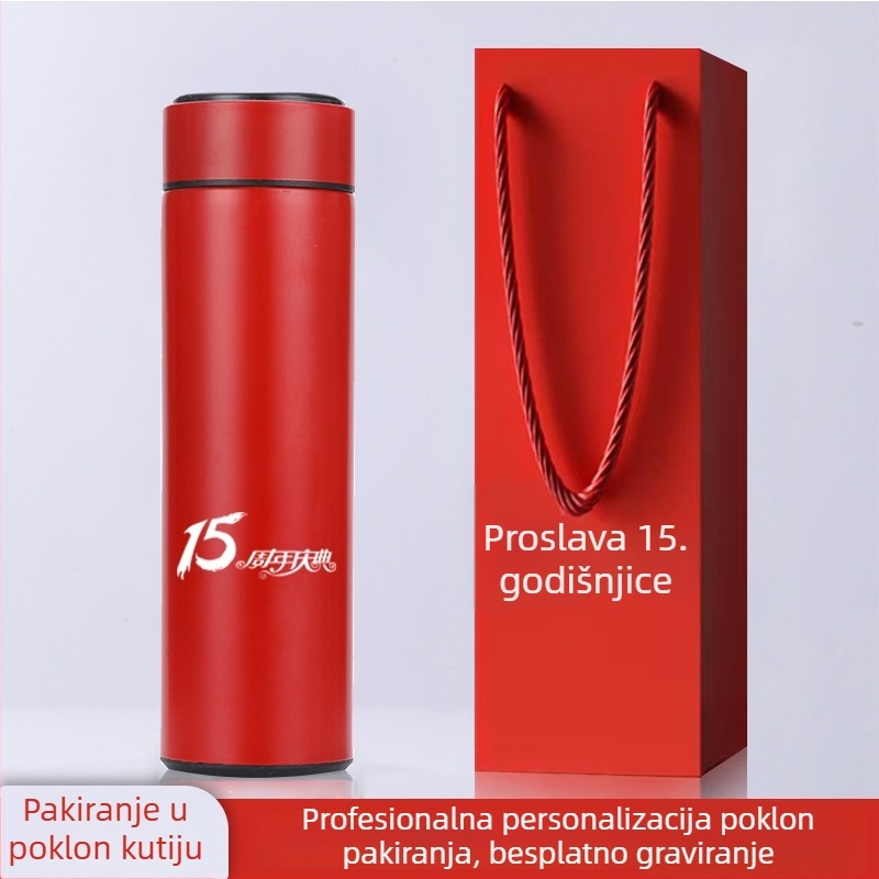 Izolirana šalica s odjeljivačem čaja, velika zapremina, 304 nehrđajući čelik, mogućnost prilagođenog logotipa, otporna na padove i opekline, prenosiva za auto ili dom