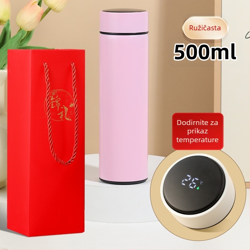 Izolirana šalica s odjeljivačem čaja, velika zapremina, 304 nehrđajući čelik, mogućnost prilagođenog logotipa, otporna na padove i opekline, prenosiva za auto ili dom