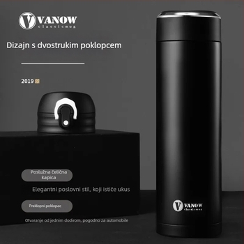 Termos šalice od 316 nerđajućeg čelika, unutarnja 316, vanjska 304, vakuumska izolacija 12–24 sati, prilagodba logotipa laser graviranjem / sitotiskom / 3D ispisom, poklon kutija
