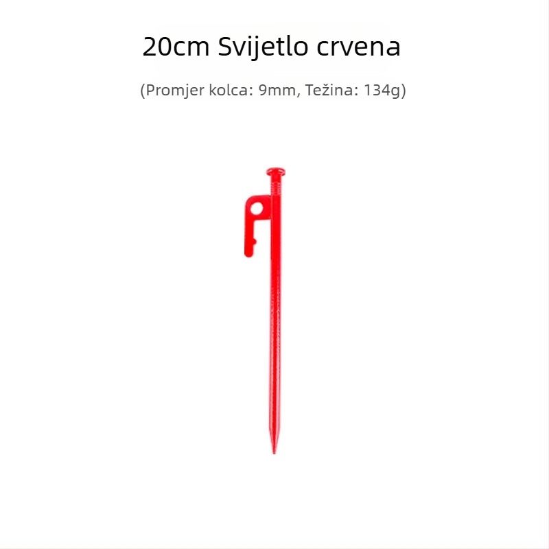 Šatorski klinovi – čelični, dugi i debeli; pogodni za snijeg i pijesak (Materijal: čelik; Tip: šatorski klinovi)