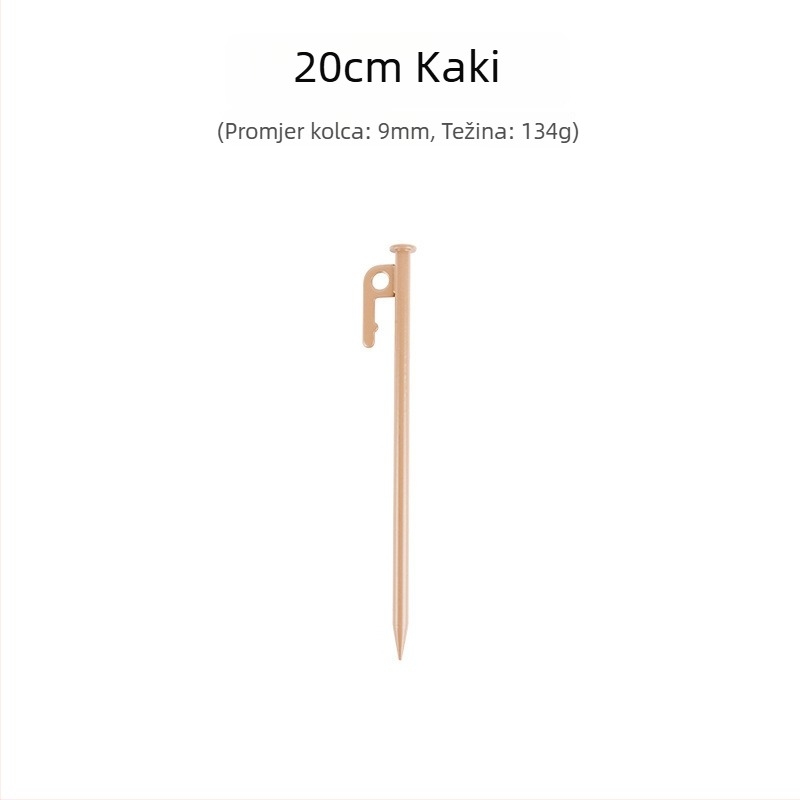 Šatorski klinovi – čelični, dugi i debeli; pogodni za snijeg i pijesak (Materijal: čelik; Tip: šatorski klinovi)