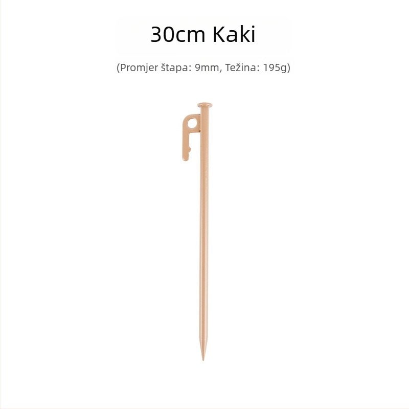 Šatorski klinovi – čelični, dugi i debeli; pogodni za snijeg i pijesak (Materijal: čelik; Tip: šatorski klinovi)