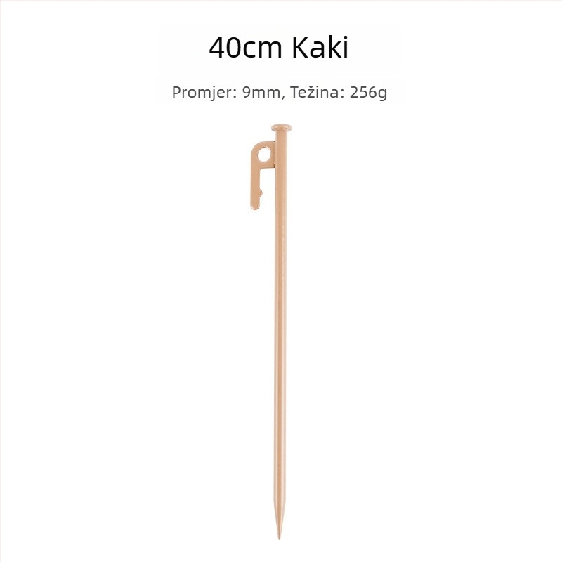 Šatorski klinovi – čelični, dugi i debeli; pogodni za snijeg i pijesak (Materijal: čelik; Tip: šatorski klinovi)