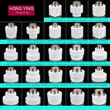 PPR vanjski navojni redukcijski adapter za vodovodne cijevi – Hongying, I. razred, Zhejiang