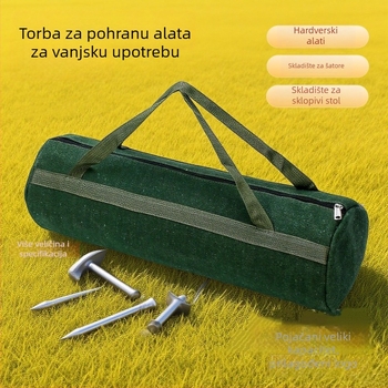 Cilindrična torba za pohranu alata za kolčiće šatora i užadi – prijenosni cilindrični organizator