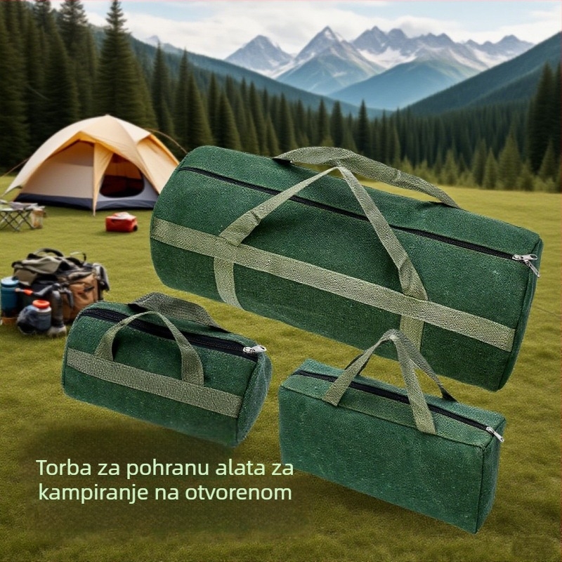 Cilindrična torba za pohranu alata za kolčiće šatora i užadi – prijenosni cilindrični organizator