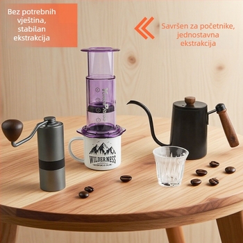 ComeMore Ručni aparat za kavu s Tritan tijelom, infuzija pod tlakom, prijenosno za vanjsku upotrebu