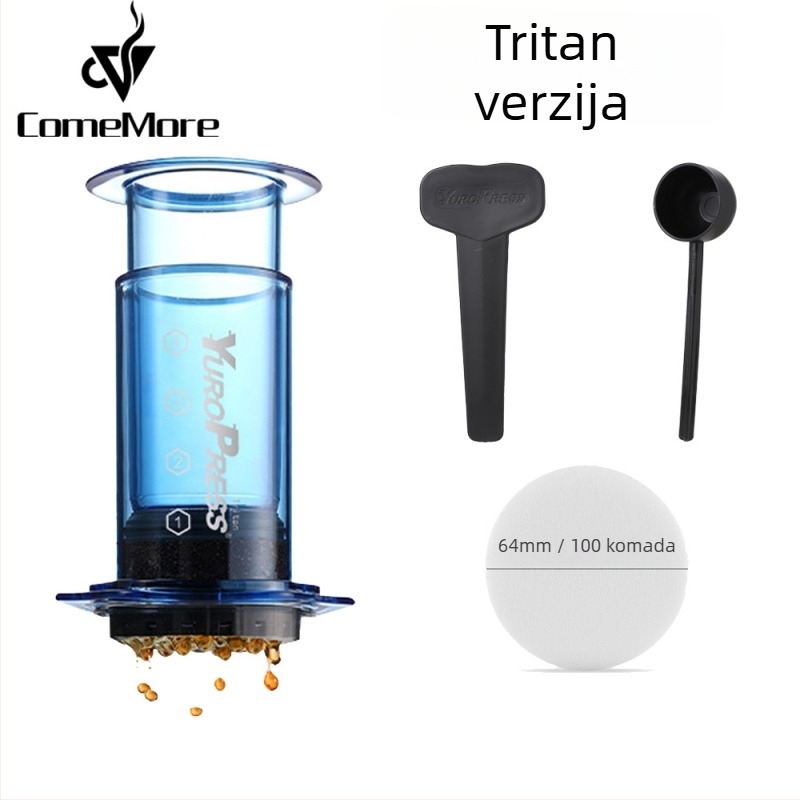 ComeMore Ručni aparat za kavu s Tritan tijelom, infuzija pod tlakom, prijenosno za vanjsku upotrebu