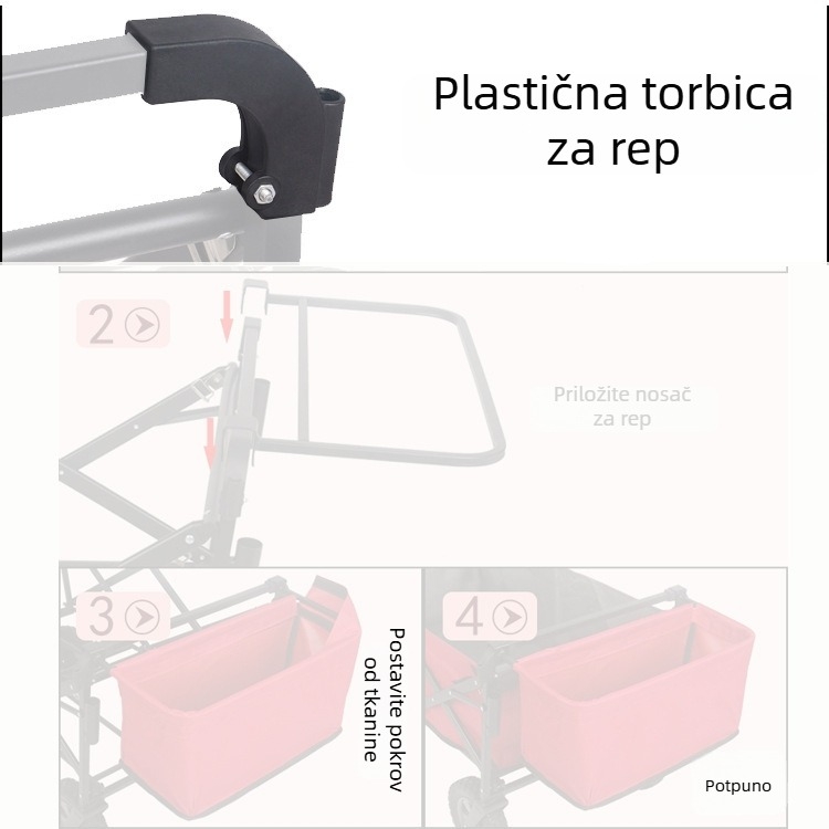Kamperska dodatna oprema za šator i nadstrešak — Tekstilna džep, Egg Roll Table, Kopča, Povlačna ručka, Potisna šipka; Materijal: Inženjerski plastici
