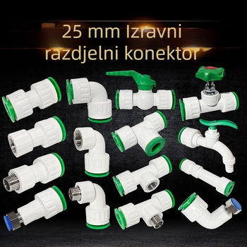 Inline PPR/PE visokoodbojni spojovi s brzim priključkom, globni ventil i kuglični ventil, model 003, debljina zida 3 mm, vrhunska kvaliteta