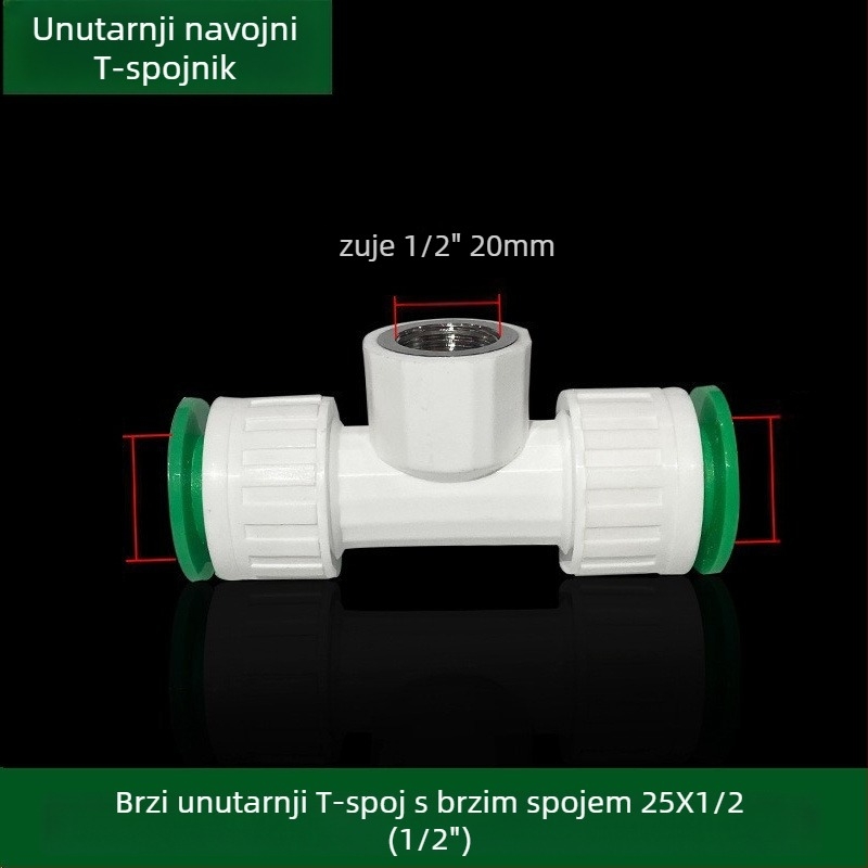 Inline PPR/PE visokoodbojni spojovi s brzim priključkom, globni ventil i kuglični ventil, model 003, debljina zida 3 mm, vrhunska kvaliteta