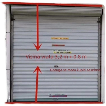 Pružina za rolete vrata, univerzalni tip, traka opruge, duga metalna ploča za ručne klizna vrata