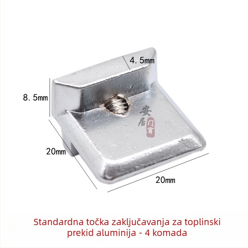 Set hardvera za brave vrata i prozore – cinkova legura, model Q001, moderni minimalistički stil