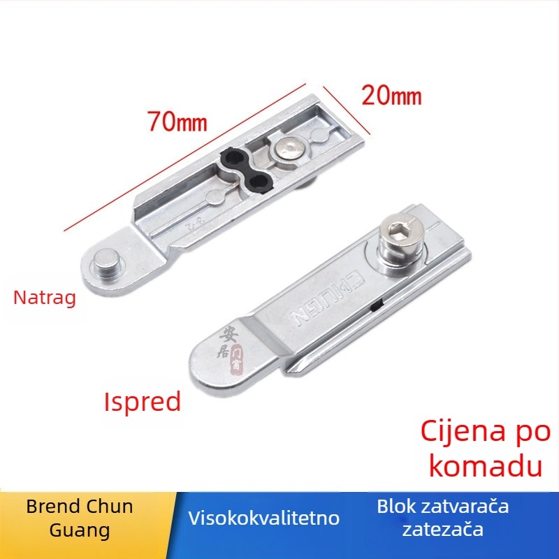 Set hardvera za brave vrata i prozore – cinkova legura, model Q001, moderni minimalistički stil