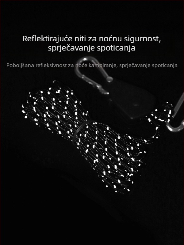 Plastična podesiva rolna za šator s reflektirajućom užadi