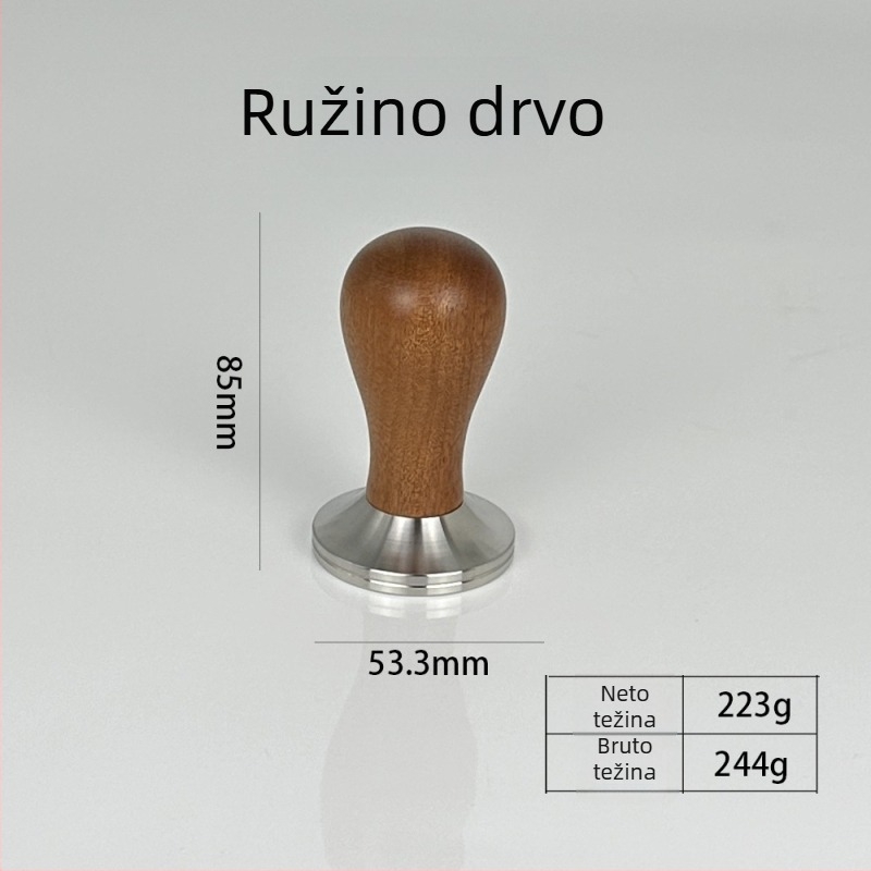 Tamper za kavu od 304 nehrđajućeg čelika, 305 g, za kućnu i kafić upotrebu, mogućnost prilagodbe logotipa