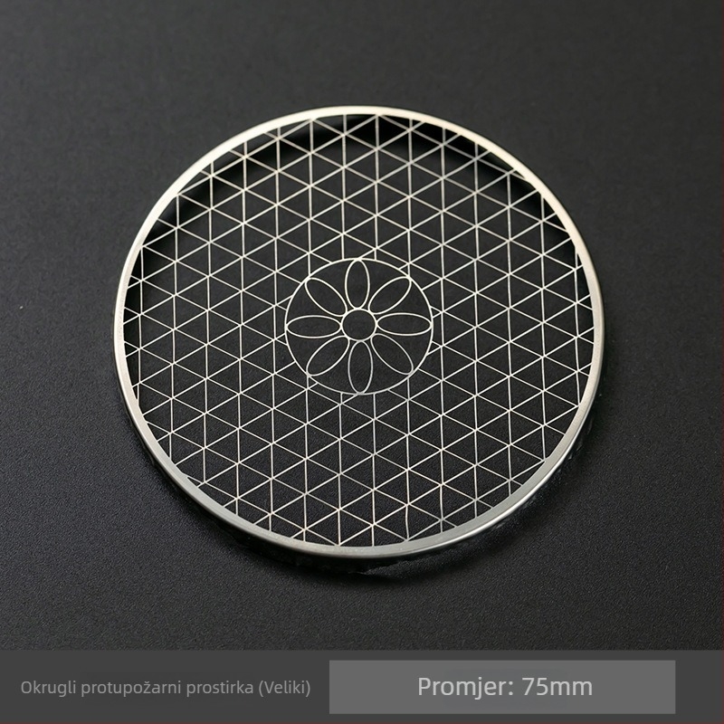 Okrugli tamjanik, kineskog stila, materijal Phoebe, nehrđajući čelik mrežasti držač, polu-ručno i polu-mehaničko izrađivanje