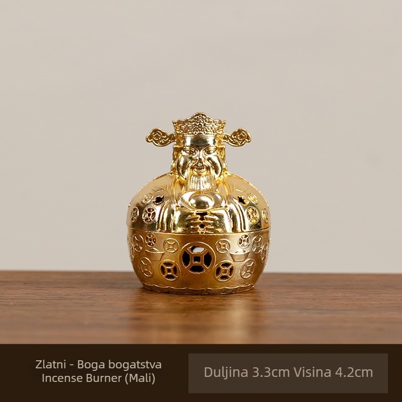 Okrugli tamjanik, kineskog stila, materijal Phoebe, nehrđajući čelik mrežasti držač, polu-ručno i polu-mehaničko izrađivanje