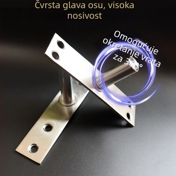 Komplet podne opruge za okvir staklenih vrata: gornja osovska pločica, fiksni osovinski, T-oblik jezgro; Materijal: 304/201 nehrđajući čelik ili pocinčani čelik; Stil: moderni minimalistizam