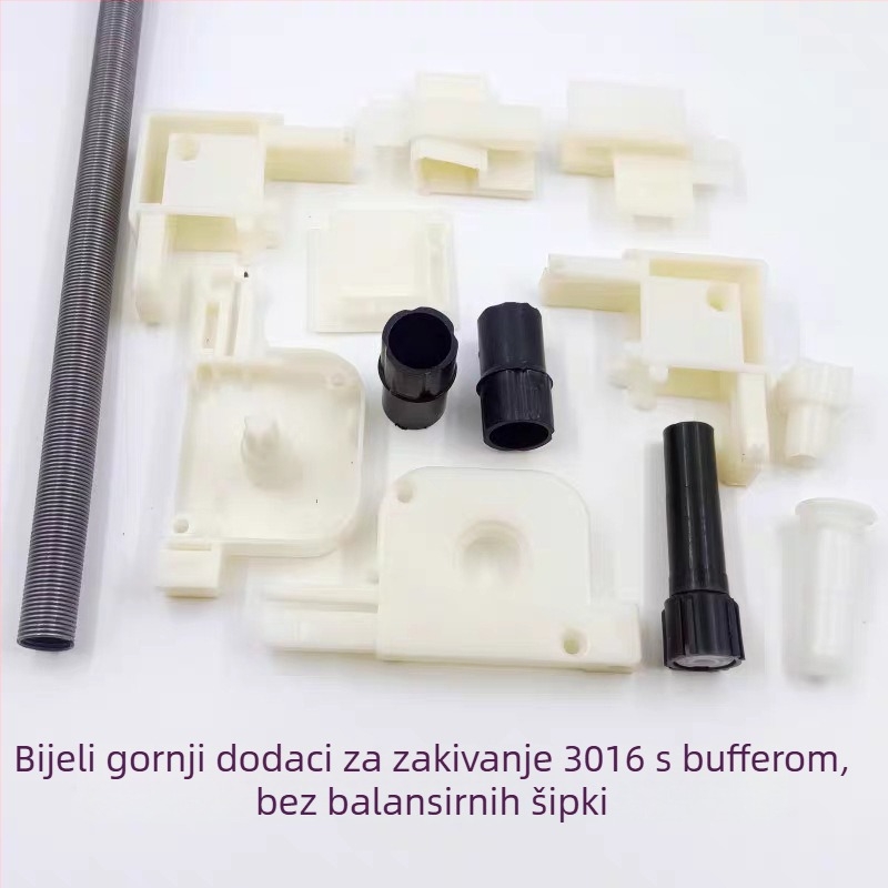 Pribor za nevidljivu mrežu prozora – izvlačni mrežni mehanizam s oprugom, krajnji poklopci, dijelovi za popravak kutova, sklop 3016 – plastika, moderni minimalistički stil