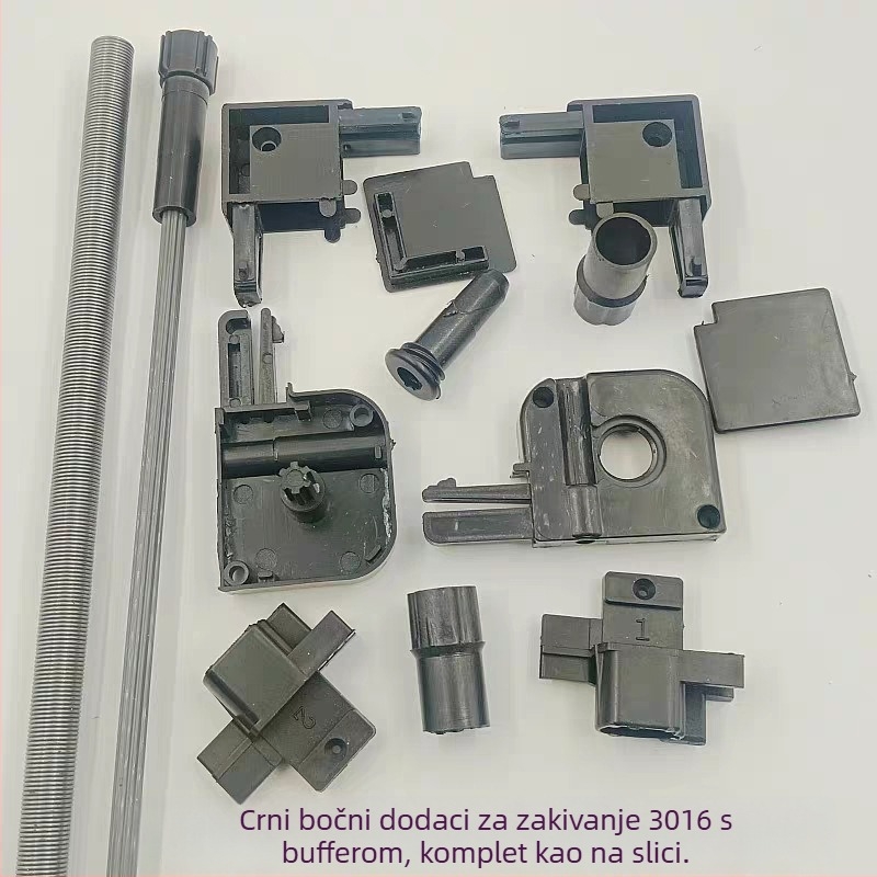 Pribor za nevidljivu mrežu prozora – izvlačni mrežni mehanizam s oprugom, krajnji poklopci, dijelovi za popravak kutova, sklop 3016 – plastika, moderni minimalistički stil