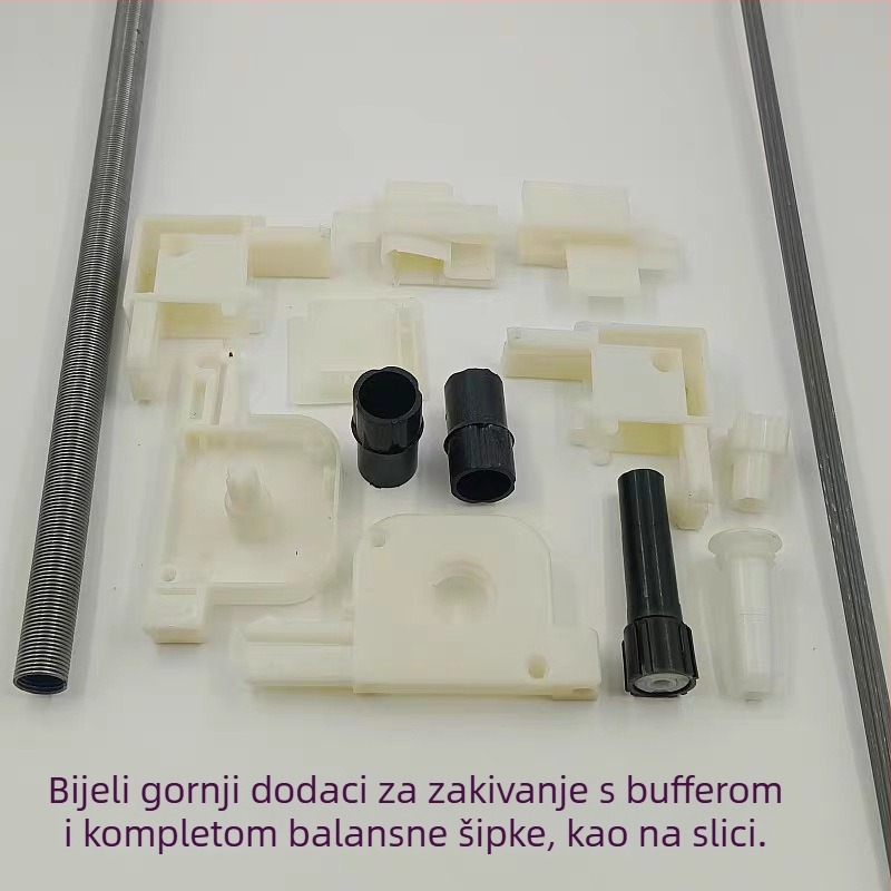 Pribor za nevidljivu mrežu prozora – izvlačni mrežni mehanizam s oprugom, krajnji poklopci, dijelovi za popravak kutova, sklop 3016 – plastika, moderni minimalistički stil
