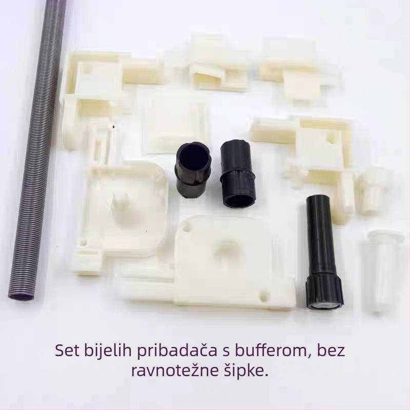 Pribor za nevidljivu mrežu prozora – izvlačni mrežni mehanizam s oprugom, krajnji poklopci, dijelovi za popravak kutova, sklop 3016 – plastika, moderni minimalistički stil